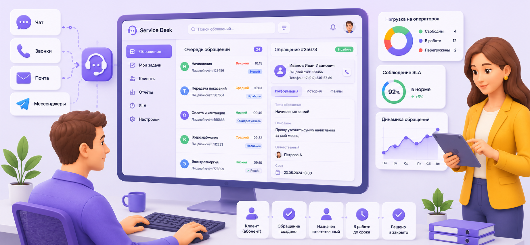 Service desk — Fluxs для энергосбытовых компаний